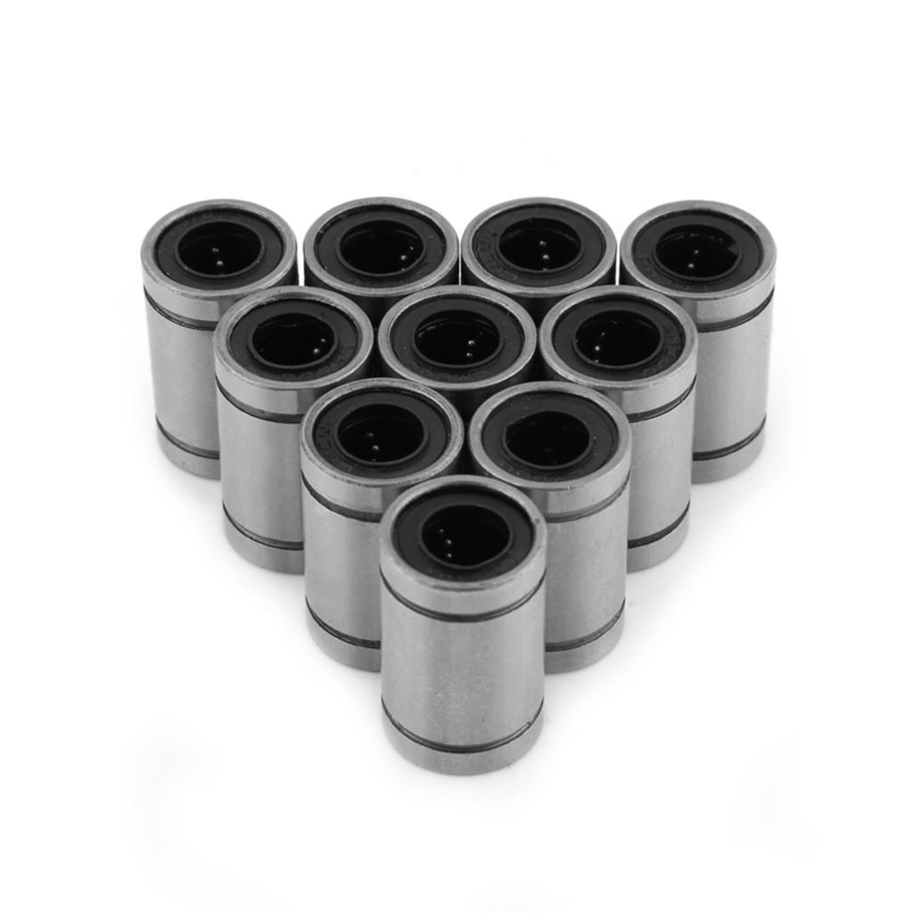 ERYUE 10pcs LM8UU 8mm Conjunto de rolamentos de movimento linear para impressora 3D DIY, projetos CNC de aço