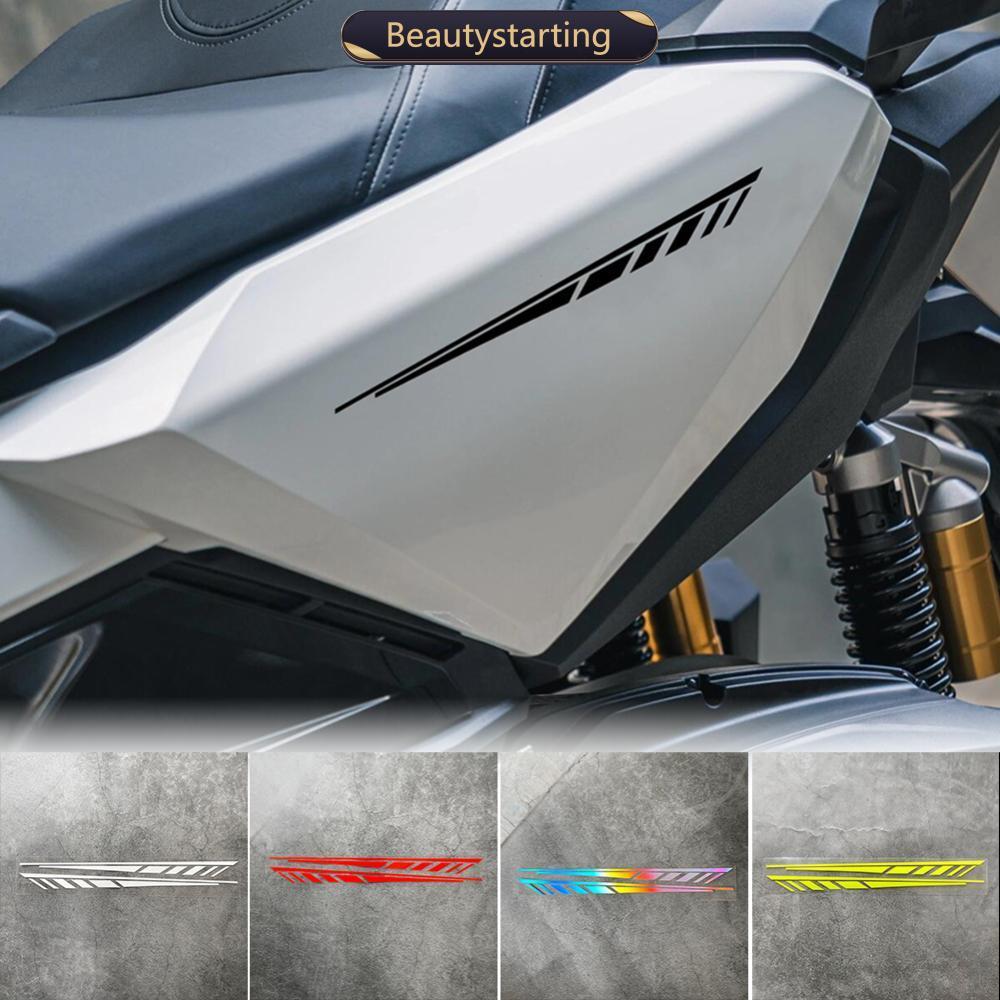 BEAUTYSTARTING 2 Peças Listra Decalque Do Corpo Da Motocicleta Cintura Saia Lateral Gráficos Para E-bike Ajuste Adesivo
