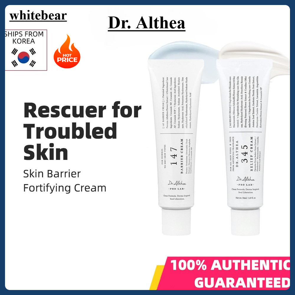 Dr . Althea] 345 Relief/147 Creme Barreira (50ml) Bálsamo De Limpeza Puro Moagem