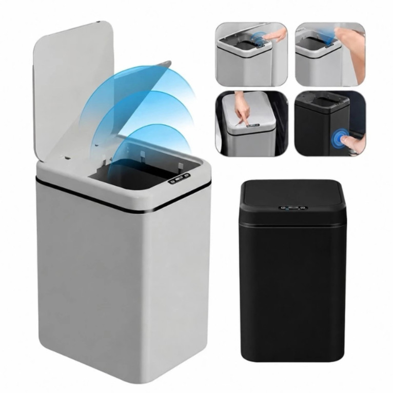 Lixeira Inteligente com Sensor de Movimento Abertura Automática para Cozinha e Banheiro 16L/20L