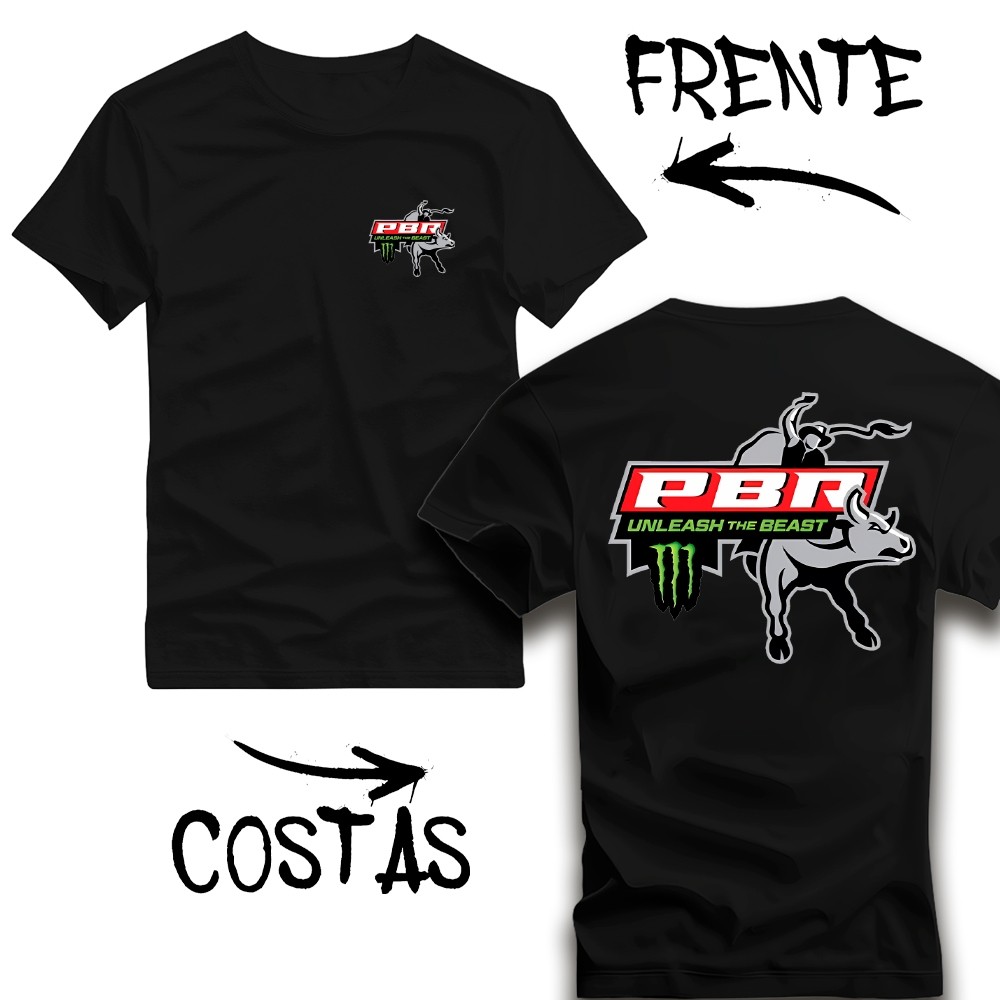 Camiseta Masculina Estampada PBR Camisa 100% Algodão Premium Rodeio Estiloso Country