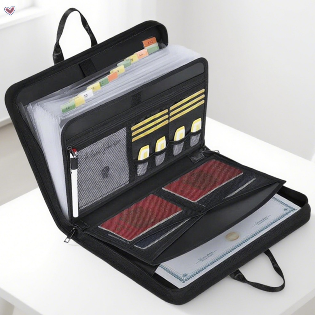 Organizador De Arquivos Expansível À Prova De Fogo-Suporte Para Documentos De Alta Capacidade De Acesso Rápido