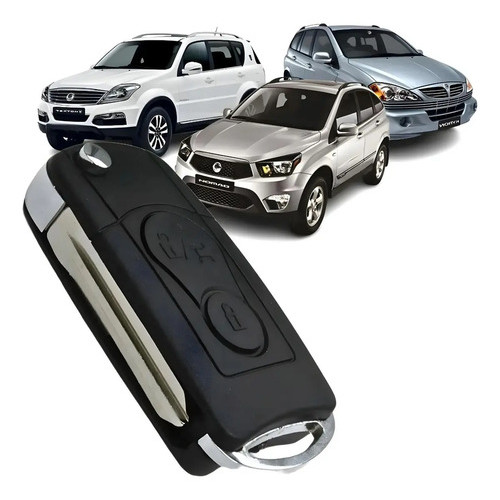 Chave Canivete Ssangyong Actyon Kyron Rexton Adaptação