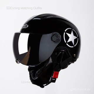 Capacete de motocicleta com protetor removível, capacete aberto, capacete para bicicleta elétrica 6DON
