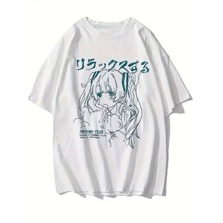 Camiseta Feminina Com Estampa de Personagem Anime Estilosa Confortável Linda Moda Feminina Casual Tendência