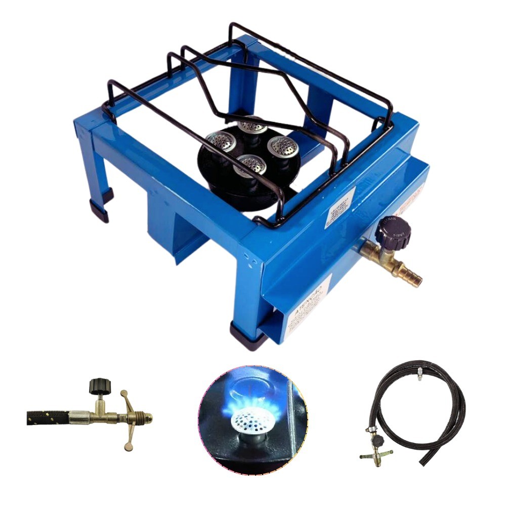 Fogão Industrial Fogareiro 1 Boca Alta Pressão Lx Completo com Kit Mangueira e Registro Roa
