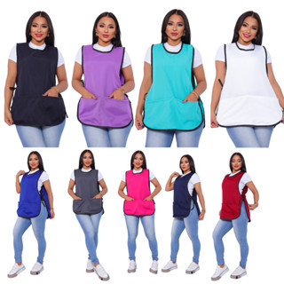 Bata Jaleco Avental Bolso Oxford Não Mancha Ajuste Lateral em Oferta na Shopee