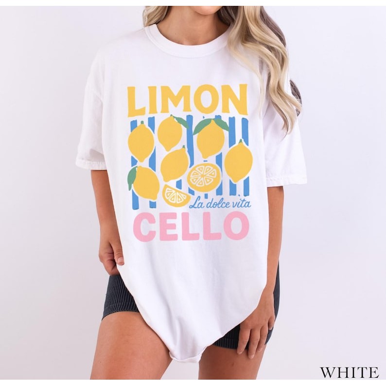 Camiseta Masculino Feminino Fofo Branco Camisa Retro Limoncello La Dolce Vita Limão Algodão Premium Envio Imediato