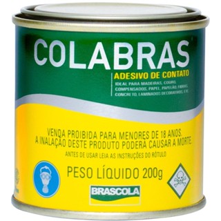 Cola de Contato Brascola Colabras com Toluol 200g em Oferta na Shopee