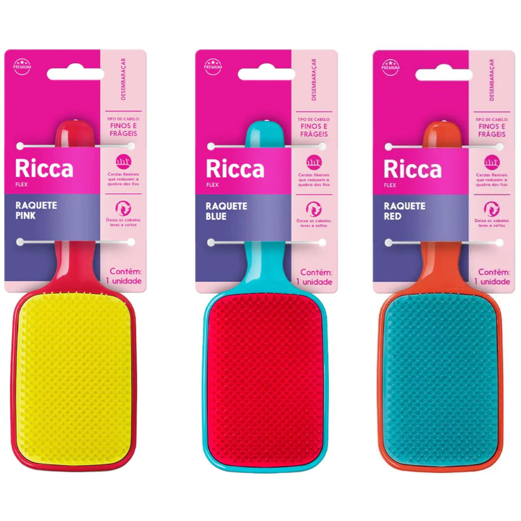 Escova Ricca Raquete Flex - Escolha a Sua