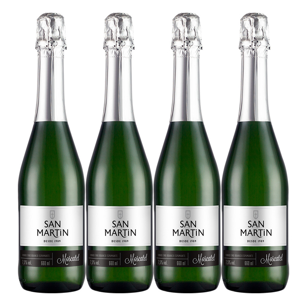Espumante San Martin Moscatel 660ml Kit 4 Un em Oferta na Shopee