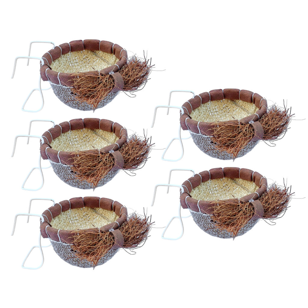Kit Ninho de Bucha Vegetal para Coleiro 5un em Oferta na Shopee