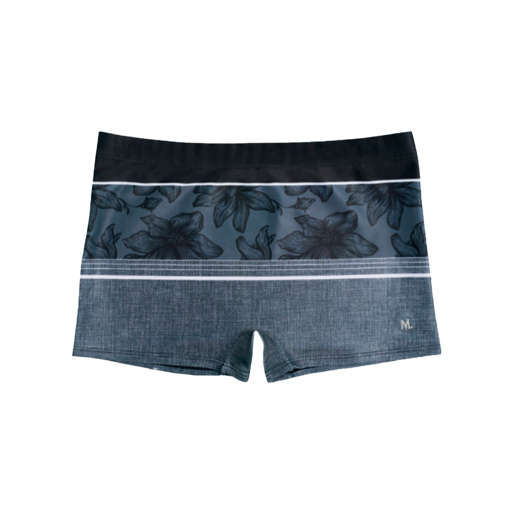 Sunga Boxer Estampada Floral Verão Uv+50 Praia Original Mash