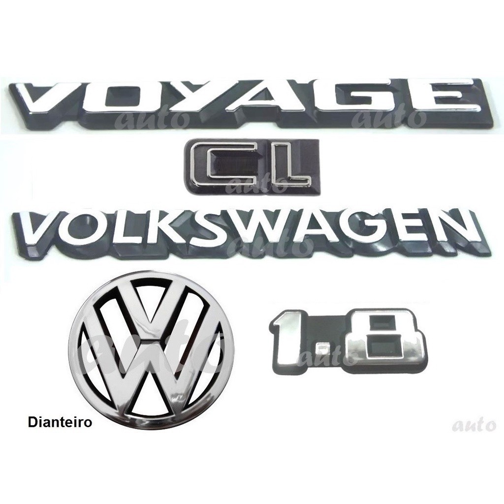 Emblemas Voyage Cl Volkswagen 1.8 + Vw Grade - 1987 À 1990