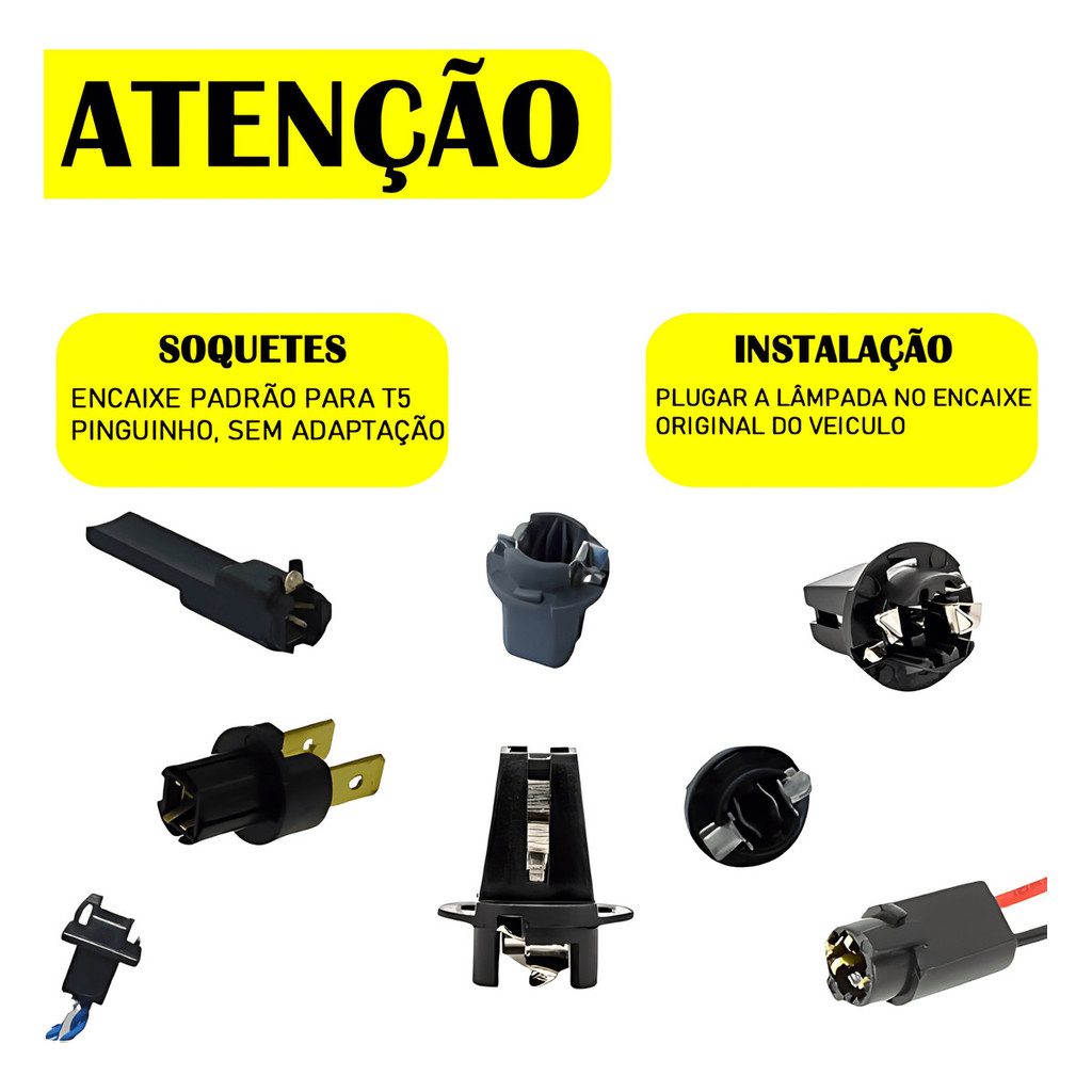 03 Lampadas Led Botão Ar Condicionado Palio Uno Punto — imagem 2 de 2