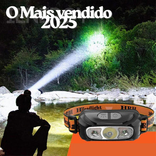 Lanterna Cabeça Premium Recarregavel Sensor Prova D'água