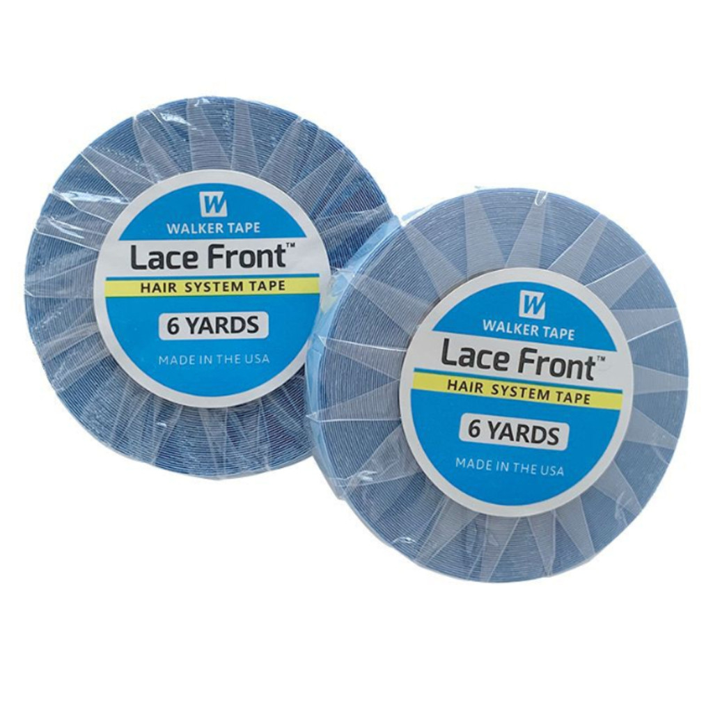 Fita Adesiva Capilar Mega Hair Prótese Lace Front Extra Forte 6 Metros X 1.27cm Lace Front Azul Walker Tape Walker TapeU