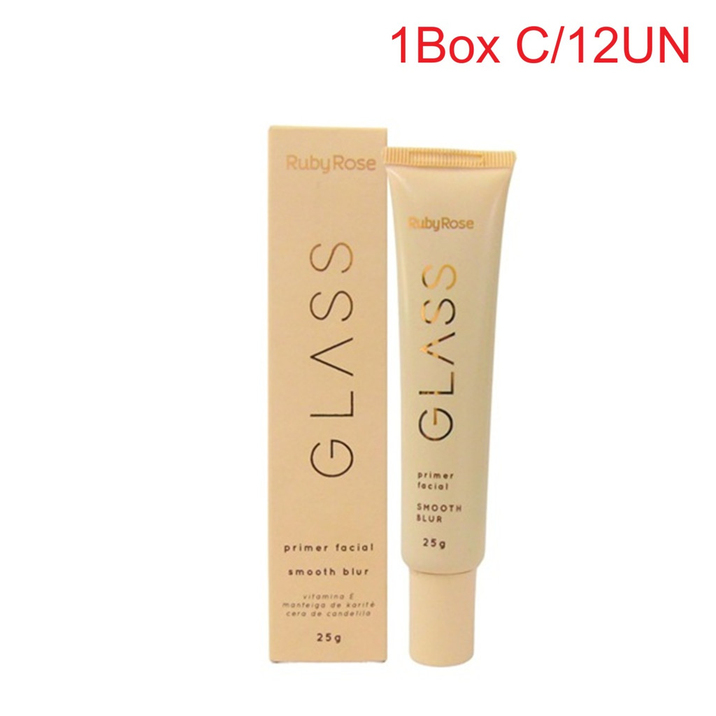 Atacado 1 Box Primer Facial Acetinado Tom do primer Incolor Ruby Rose HS352 C/12