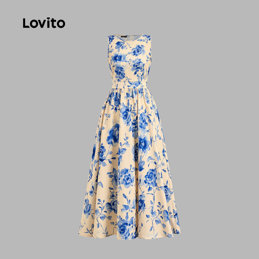 Detalhes do Lovito Vestido Boho Primavera/verão para Mulheres L149ED648
