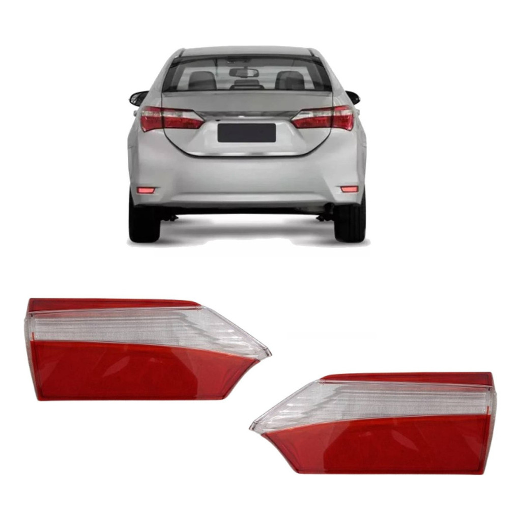 Par Lente Lanterna Traseira Corolla 2014 16 2017 Porta Mala