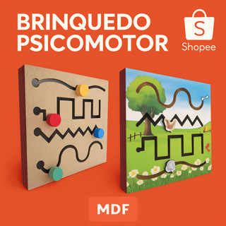 Brinquedo Painel Educativo Psicomotor Pedagógico Coordenação Motora MDF Montessori Autismo Sensorial em Oferta na Shopee