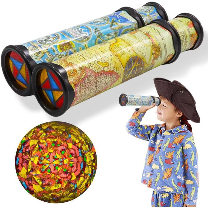 Rotação Escalável Caleidoscópio Mágico Óculos Ajustável Fantasia Colorido Mundo Brinquedo Para Crianças Educativo Clássi