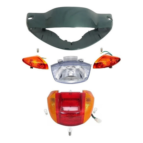 Carenagem Farol Verde+piscas Diant.+lanterna Biz 100 2001