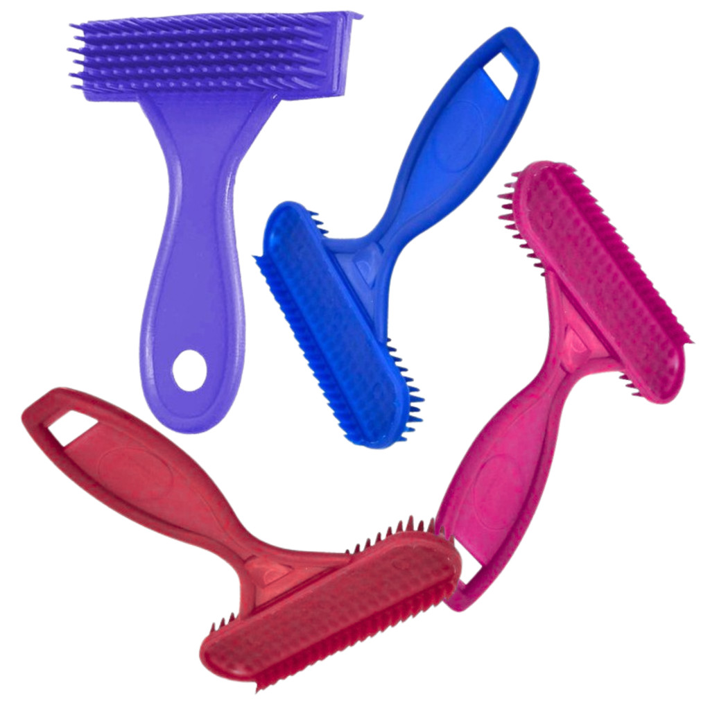 Kit 4 Escova Plástica Rastelo Para Cães e Gatos Pente de Plastico Escovas Para Pentear Cachorros e Gato Pet