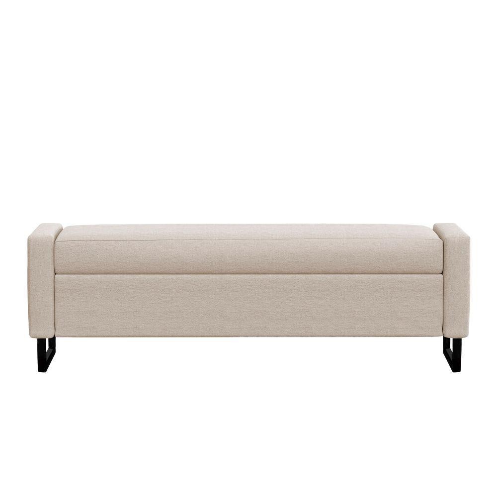 Recamier Bau Paris Base De Metal 1,20m Linho Bege - Inova Decor · foto 2