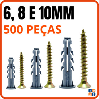 Kit Buchas 6 8 e 10mm com Parafusos Philips Bucha com Anel em Oferta na Shopee