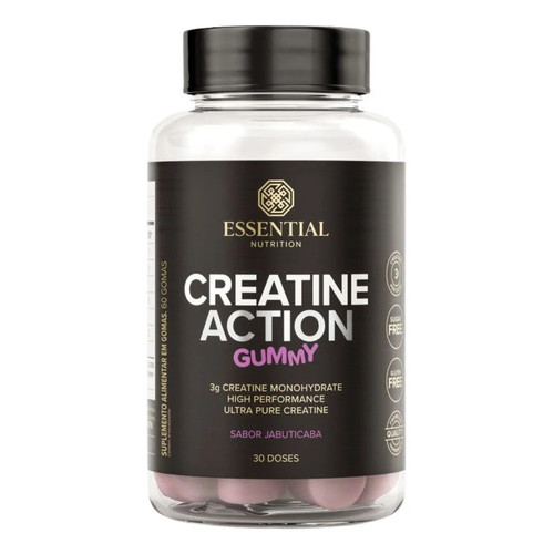 Creatine Action Essential Nutrition 60 Gomas Jabuticaba