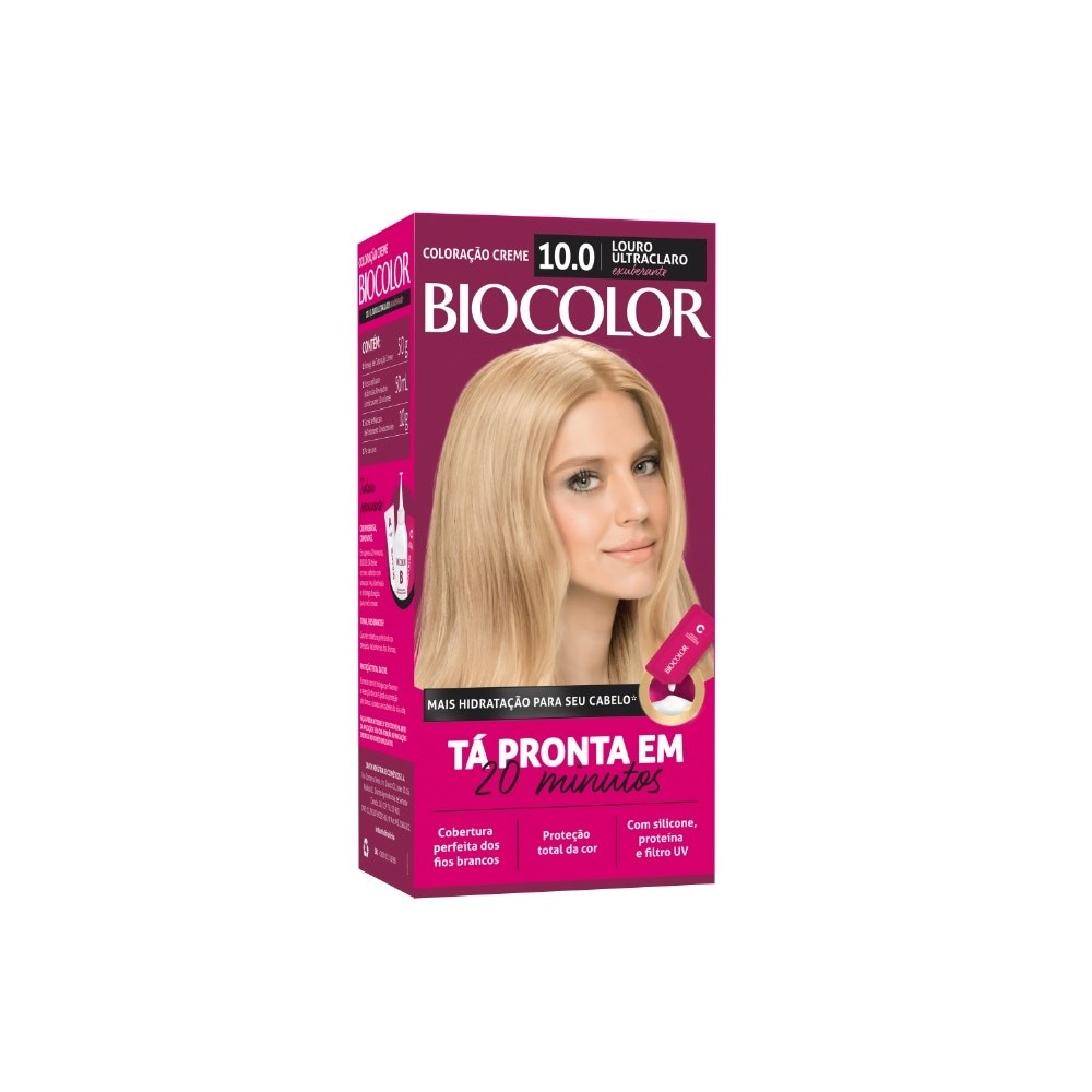 Tintura Biocolor Mini Kit 10.0 Super Louro Exuberante em Oferta na Shopee