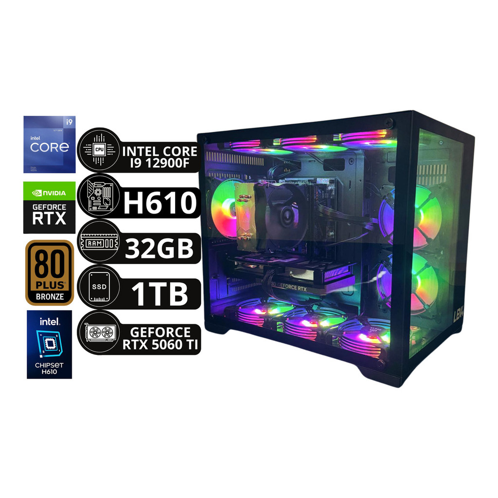 Pc Gamer Intel I9 12900f 32gb Ddr4 Rtx 5060 Ti 8gb Nvme 1tb