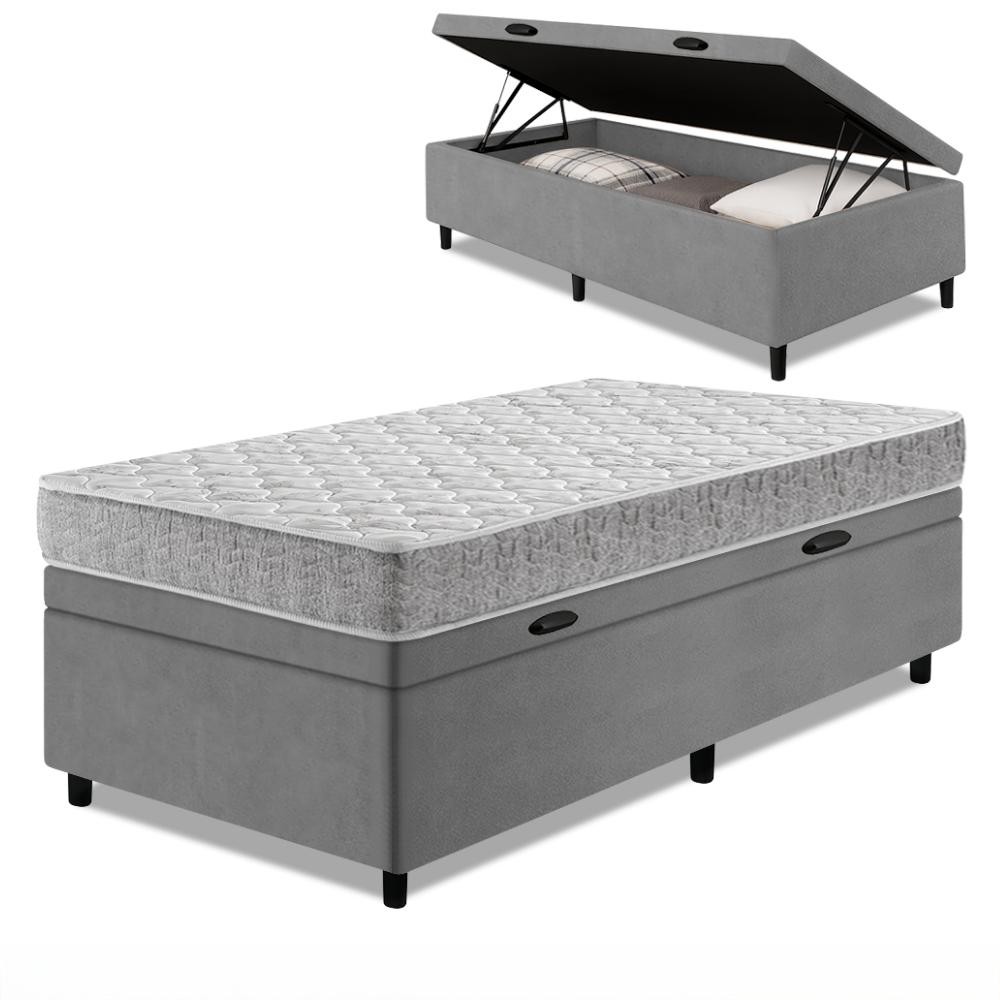 Cama Box Baú Solteiro D33 Inducol Soft 88x188x58cm CBP em Oferta na Shopee