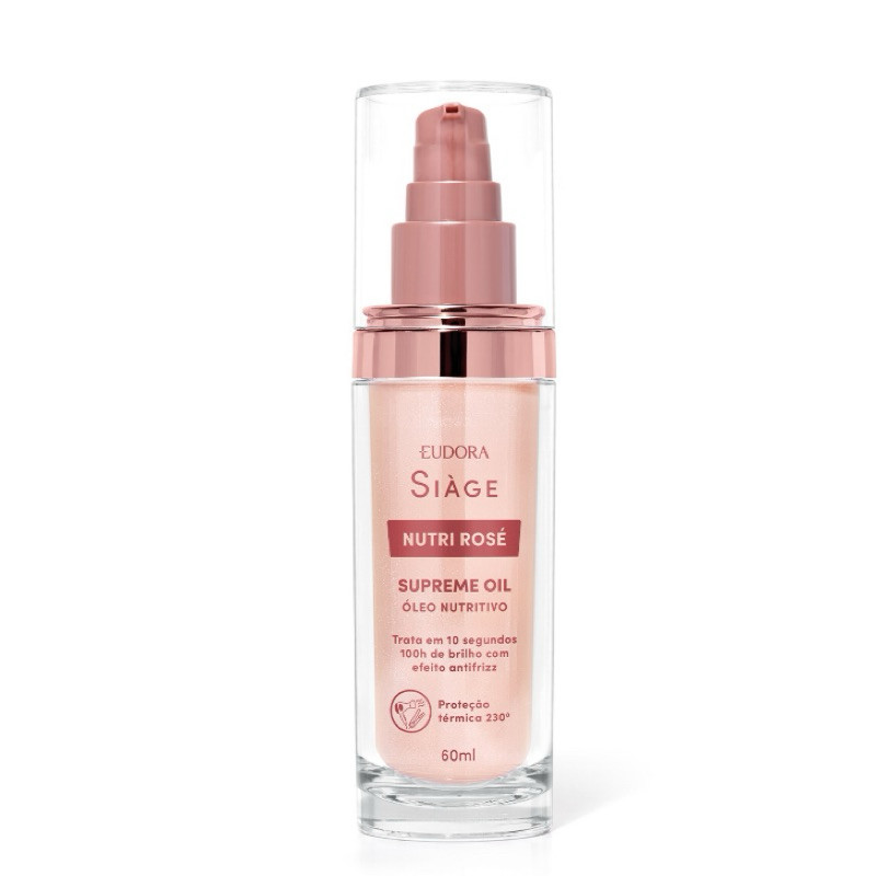 Supreme Oil Siàge Nutri Rosé  ou Reconstrói os Fios Lançamento Cabelo de Eudora