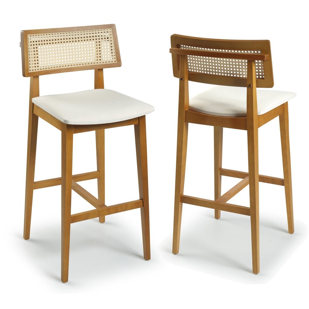 Kit 2 Banquetas Alta em Madeira Maciça Palermo  2 em Oferta na Shopee