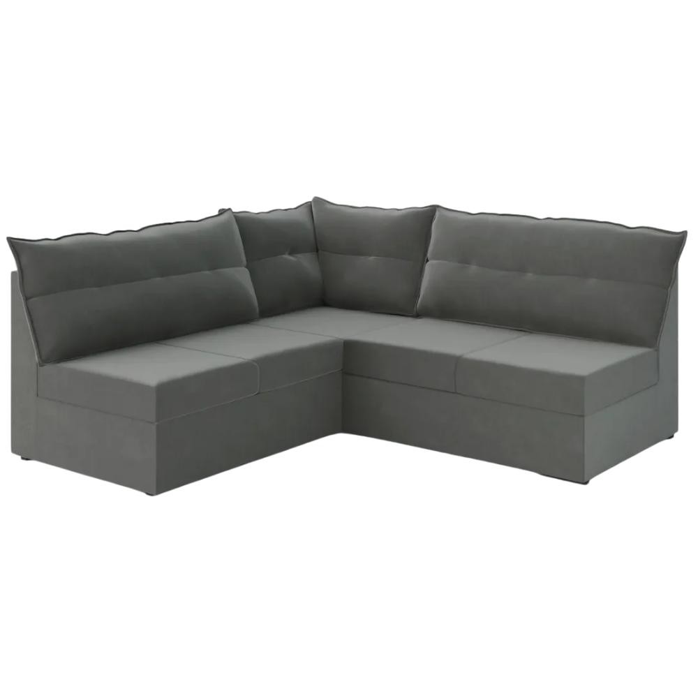 Sofá de Canto 5 Lugares Renaut Suede Cinza Mamflex em Oferta na Shopee