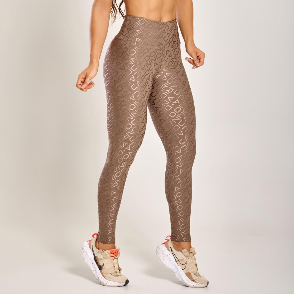 Legging j Winner Donna Castanho Texturizado em Oferta na Shopee
