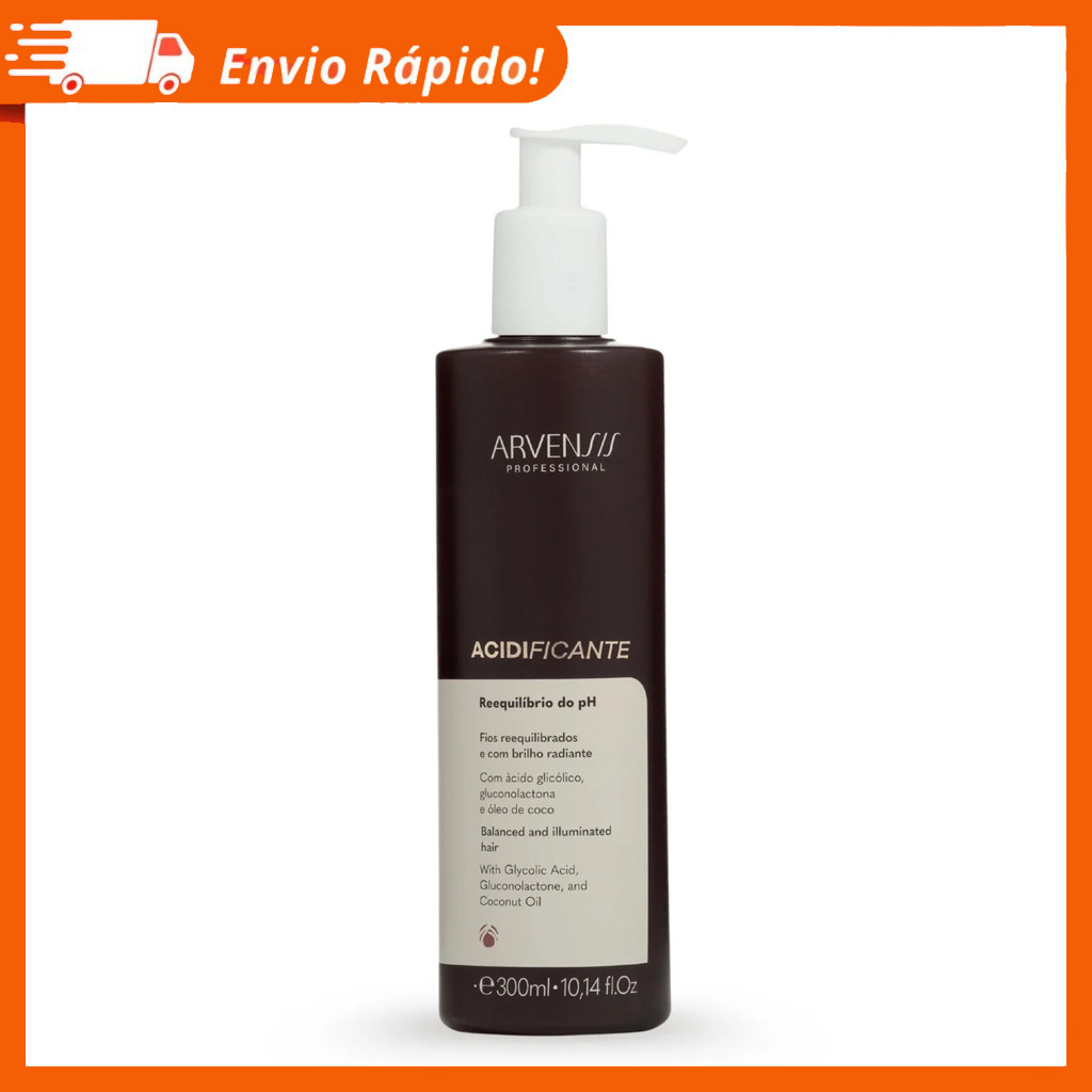 Acidificante Cachos Naturais Arvensis 300ml Reequilíbrio do pH Brilho Fortalecimento Reconstrução