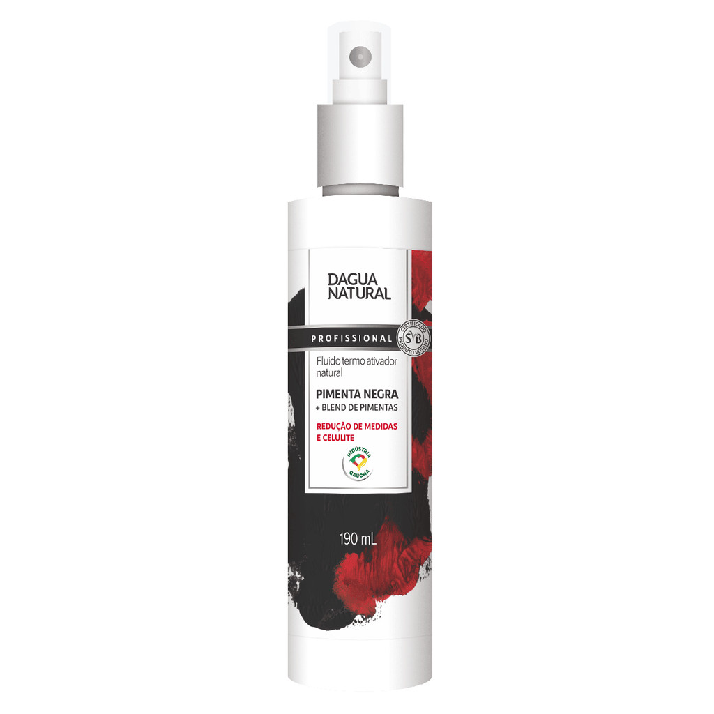 Fluido Termogênico Pimenta Negra 190ml Dagua Natural – Celulite e Queima de Gordura