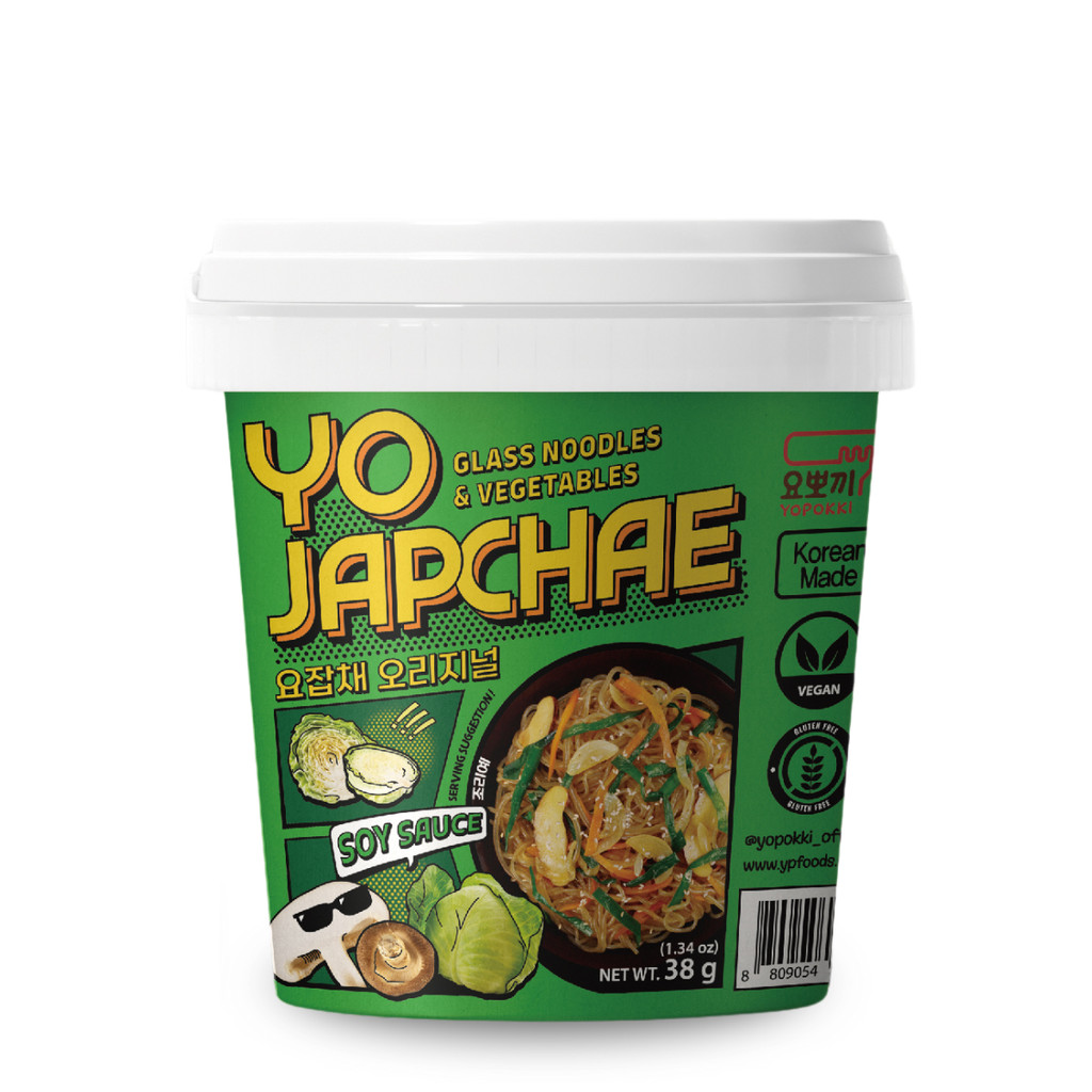 Japchae Macarrão Coreano de Batata Doce Glass Noodles Sabor Original Shoyu - Copo - 38 gramas