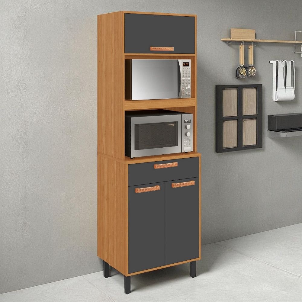 Paneleiro 3 Portas 1 Gaveta 70cm Espaço para 2 Fornos Nápoles Itatiaia em Oferta na Shopee