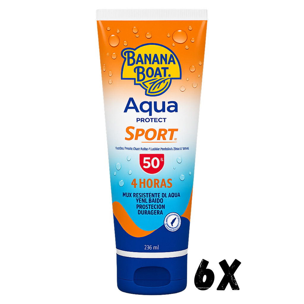 KIT COM 6 BANANA BOAT AQUA PROTECTION - SPORT FPS 50 236ML