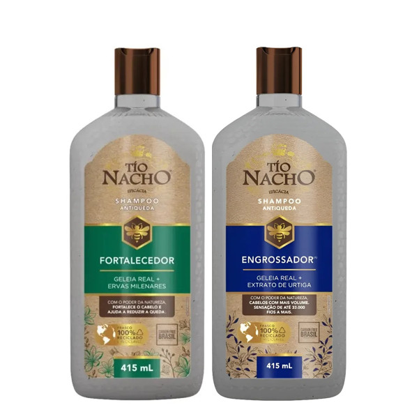 Kit Tío Nacho Shampoo Antiqueda +  Tío Nacho Shampoo Engrossador 415ml em Oferta na Shopee