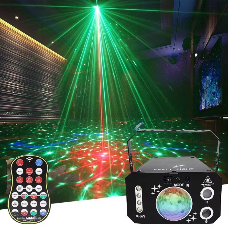 Canhão de Luz Led Refletor Para Festas Show OIH-6904 RGB 10W USB - detalhe