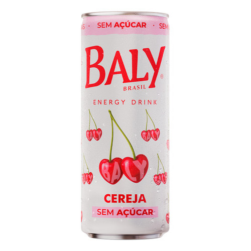 Energético Baly Energy Drink Cereja Sem Açucar 250ml em Oferta na Shopee