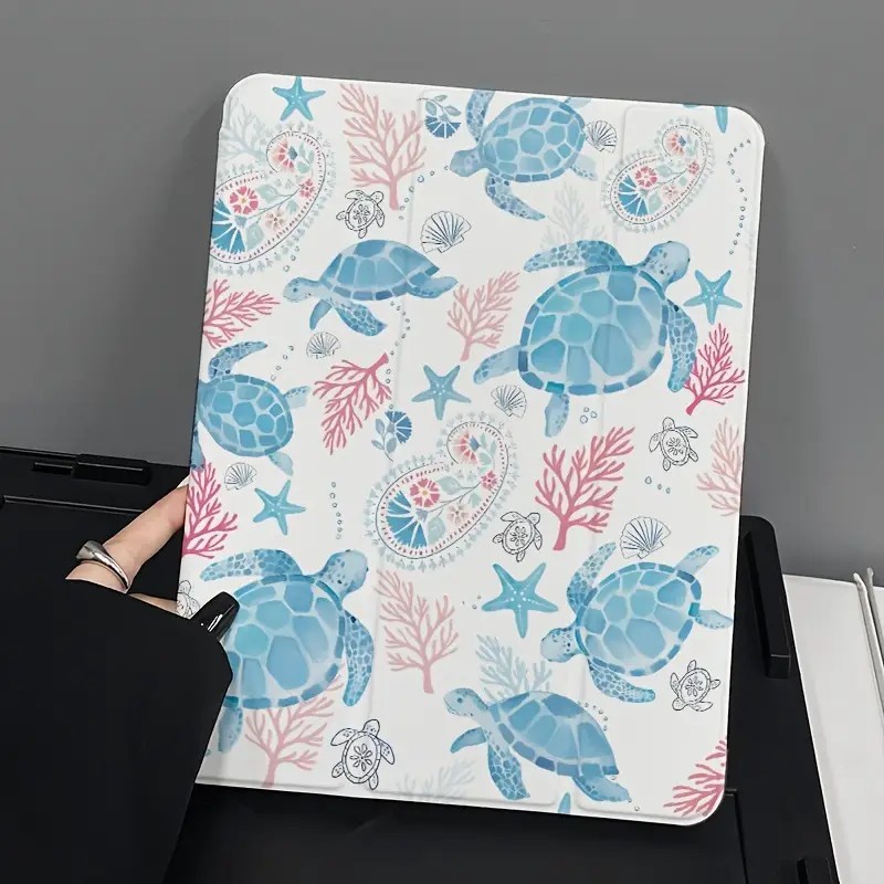 Capa Capinha Silicone Flip Oceano para Tablet Samsung Galaxy Tab S6 Lite A9 PLU