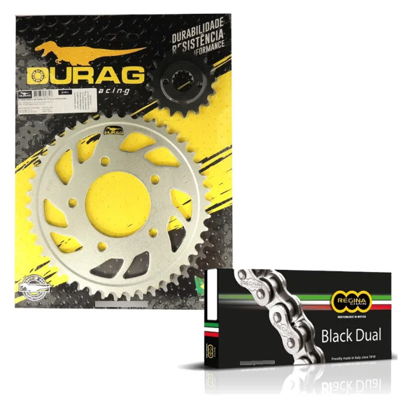 Kit Relação Durag Honda Shadow 600 16/44 525 Regina Prata