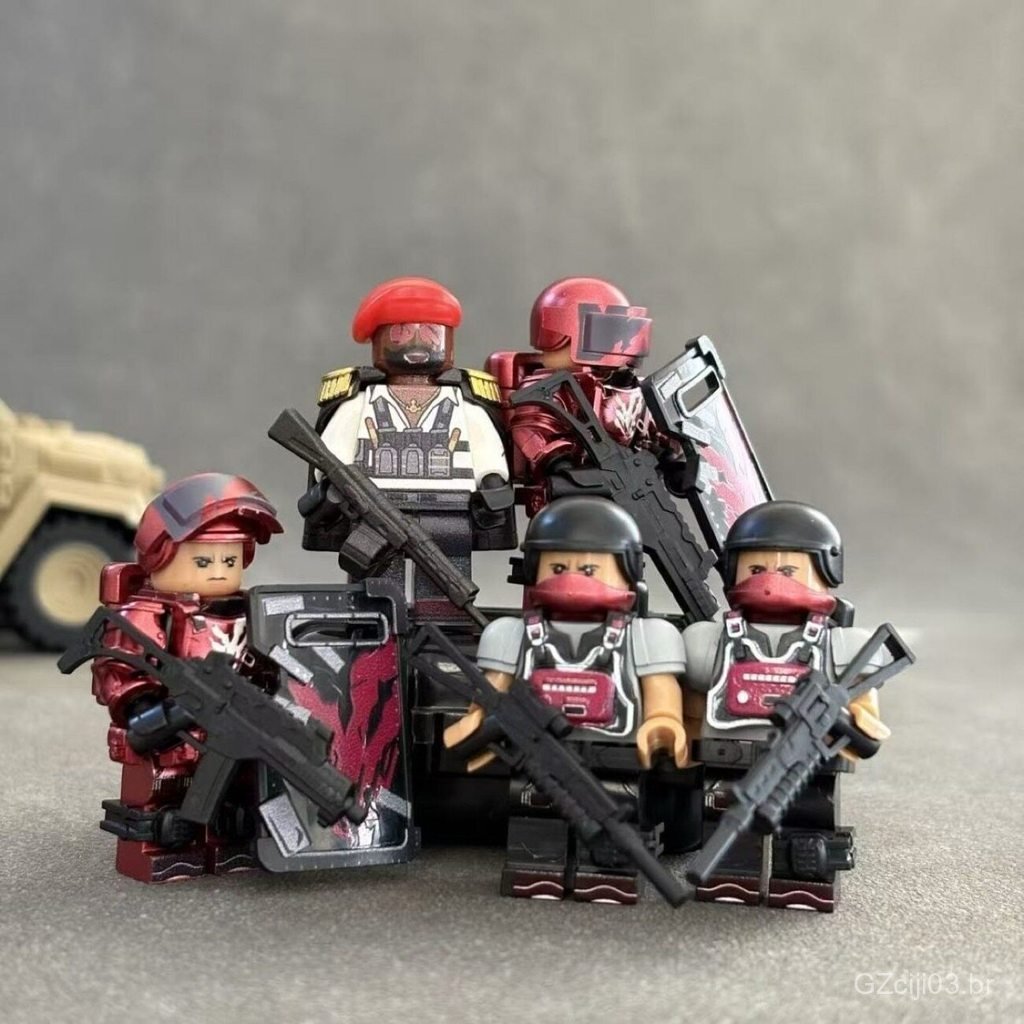 Comandante da Força Delta Lees, Diretor de Prisão, Guarda-costas Hudson, Blocos de Montar Minifiguras de Serviço Especia