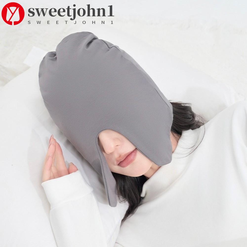 SWEETJOHN1 2 Em 1 Pulôver Máscara Para Os Olhos , Touca De Dormir Respirável À Prova De Vento , Sombra De Algodão Macia
